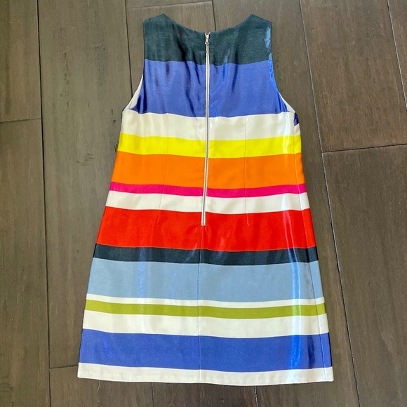 Alice & Olivia by Stacey Bendet Bold MultiStripe Sleeveless Shift Dress ~Size 10 - Picture 5 of 10